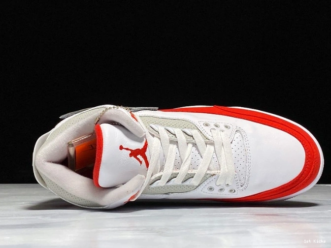 1st Kicks Shoes White Jordan Red Tinker University CJ0939-100 Retro 3 Air 0717